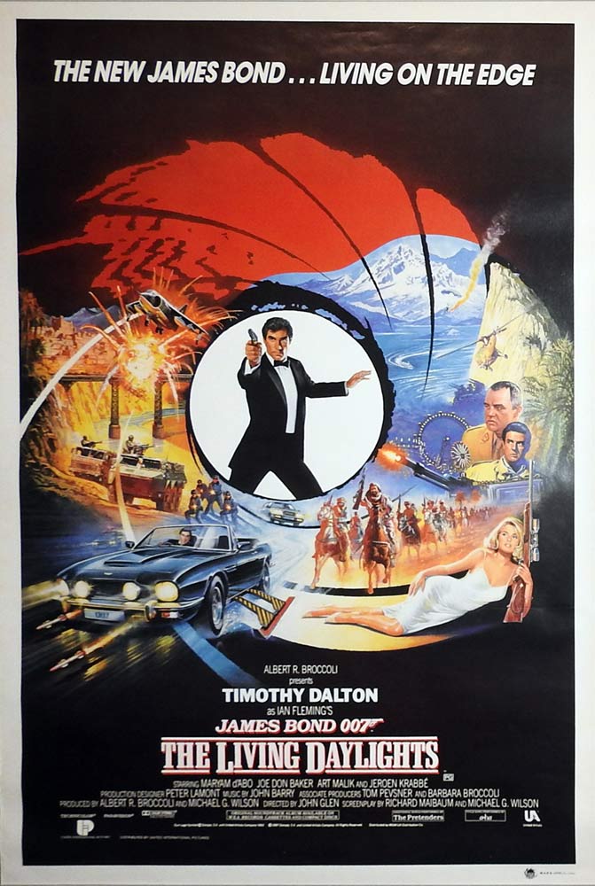 THE LIVING DAYLIGHTS Rolled Australian One sheet Movie Poster James Bond