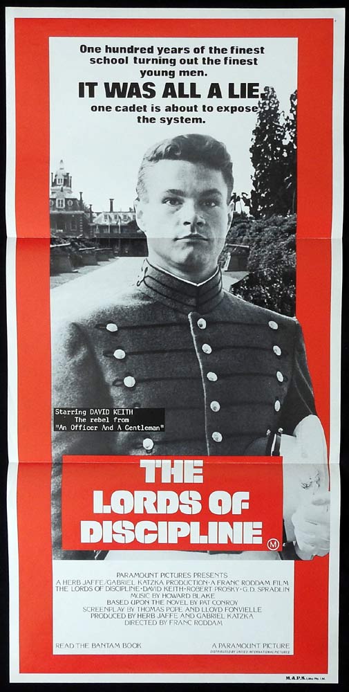 THE LORDS OF DISCIPLINE Daybill Movie poster David Keith Robert Prosky