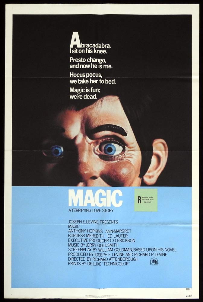 MAGIC Original US One sheet Movie poster Anthony Hopkins Ann-Margret