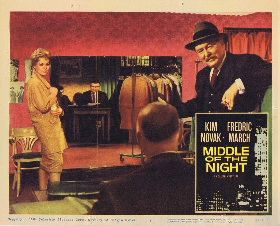 MIDDLE OF THE NIGHT Original Lobby Card 4 Kim Novak Glenda Farrell