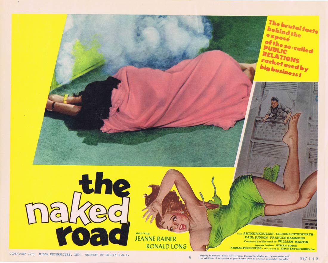 THE NAKED ROAD Original Lobby Card 5 Jeanne Rainer Ronald Long