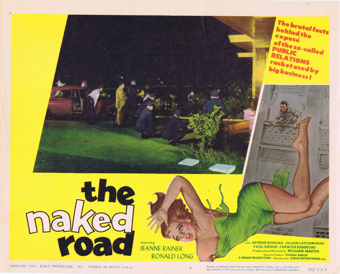 THE NAKED ROAD Original Lobby Card 6 Jeanne Rainer Ronald Long