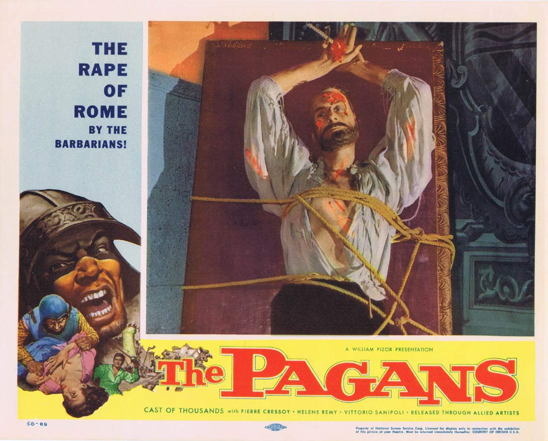 THE PAGANS Original Lobby Card 3 Pierre Cressoy Helene Remy