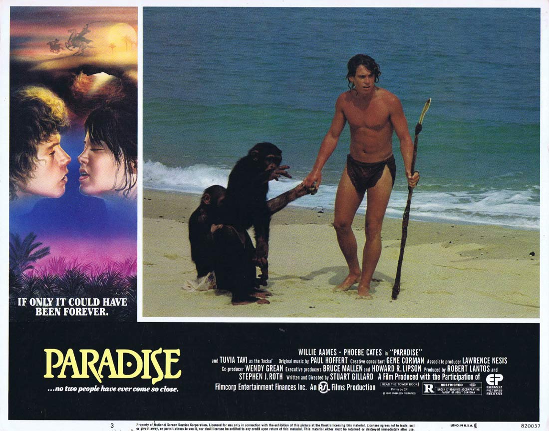 PARADISE Original Lobby Card 3 Willie Aames Phoebe Cates