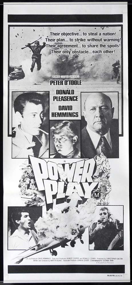 POWER PLAY Original Daybill Movie poster Peter O’Toole David Hemmings Donald Pleasence