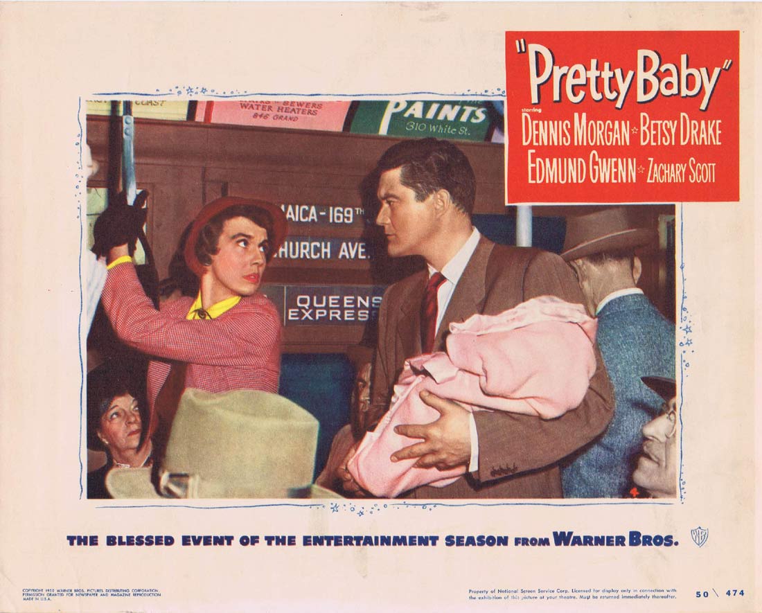 PRETTY BABY Original Lobby Card 4 Dennis Morgan Betsy Drake