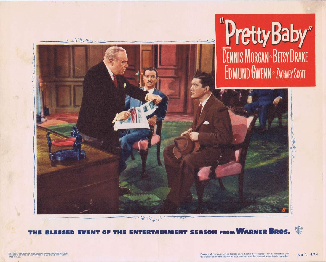 PRETTY BABY Original Lobby Card 5 Dennis Morgan Betsy Drake