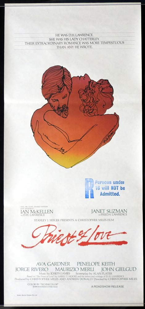 PRIEST OF LOVE Daybill Movie Poster 1981 Ian MacKellan