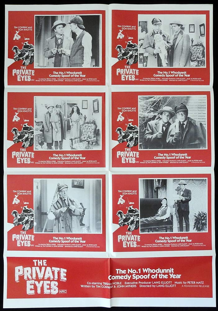 THE PRIVATE EYES Original Photo Sheet UNCUT Movie Poster Don Knotts