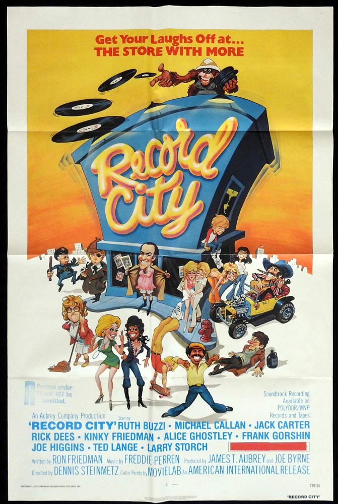RECORD CITY Original One sheet Movie poster Joe Abdullah Jeff Altman Rick Dees