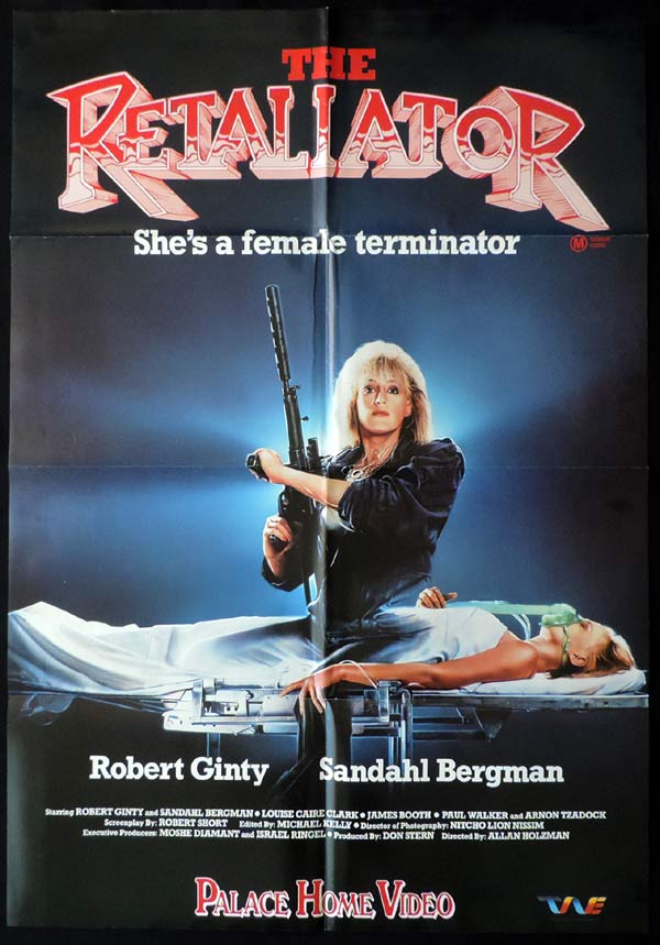 RETALIATOR aka Programmed to Kill Original VIDEO One sheet Movie Poster Robert Ginty
