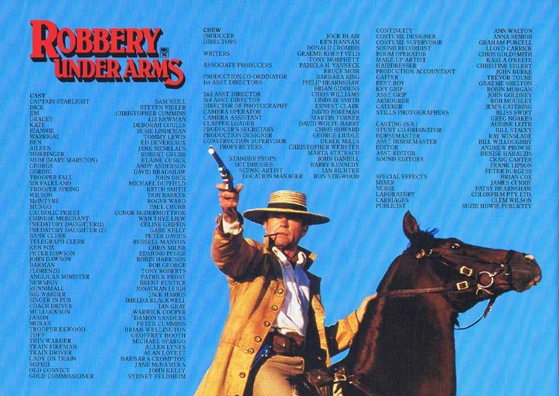 ROBBERY UNDER ARMS Original Movie Promo Booklet Sam Neill