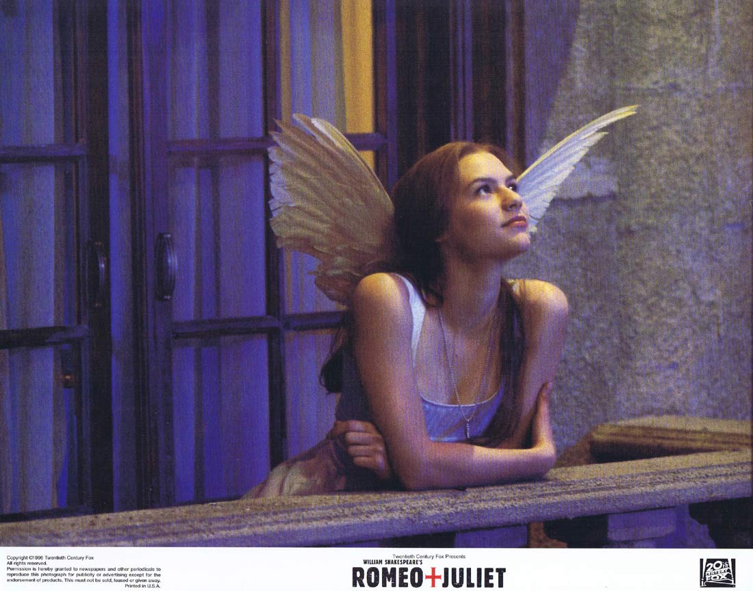 ROMEO + JULIET Original Lobby Card Leonardo DiCaprio Claire Danes