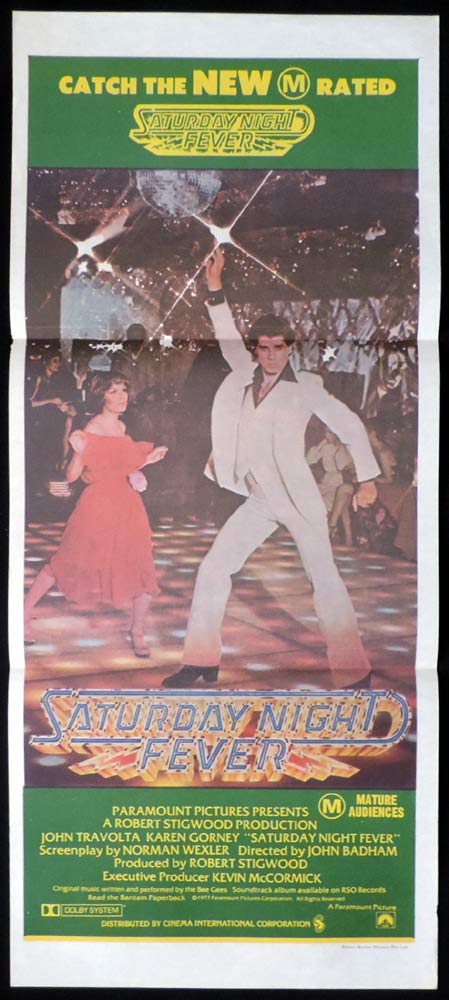 SATURDAY NIGHT FEVER Original 1979 M rated Daybill Movie Poster John Travolta