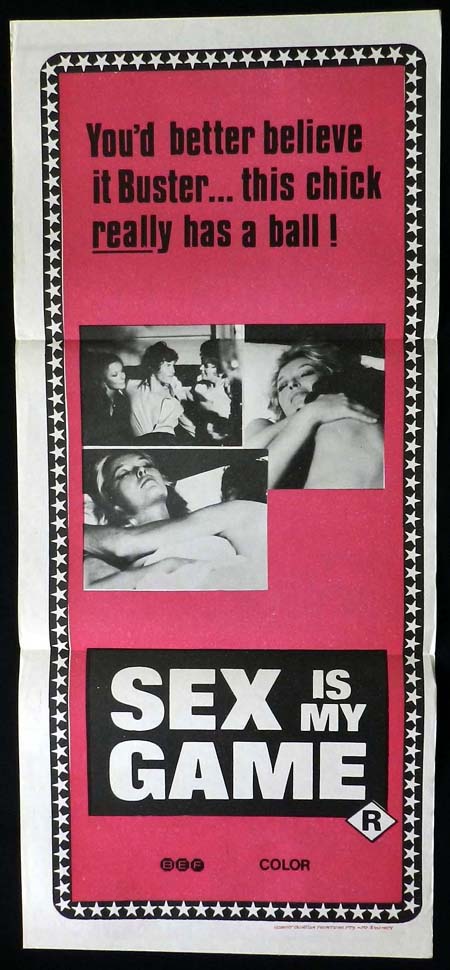 SEX IS MY GAME Daybill Movie poster Marina Vlady Renaud Verley Sexploitation