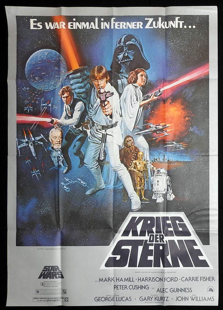 STAR WARS Original German AO Movie Poster Tom Chantrell Art