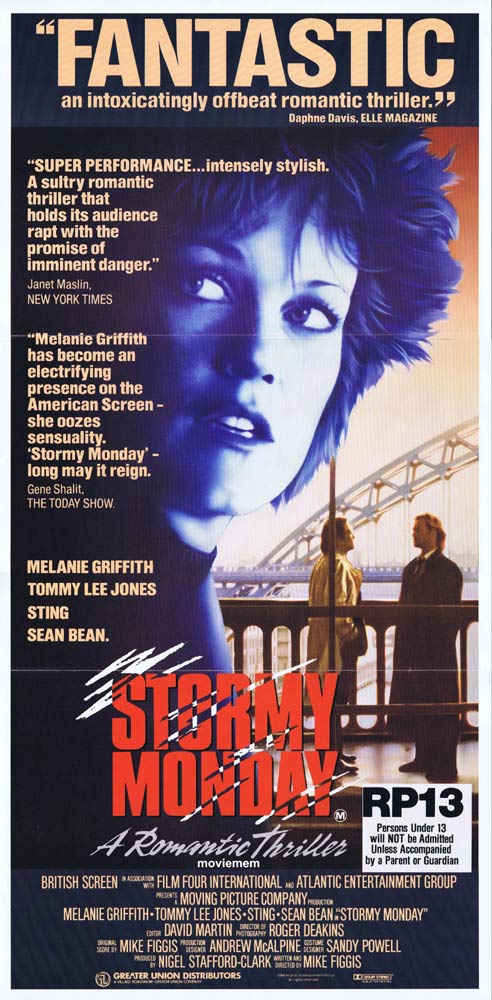 STORMY MONDAY Original daybill poster Melanie Griffith Tommy Lee Jones Sting