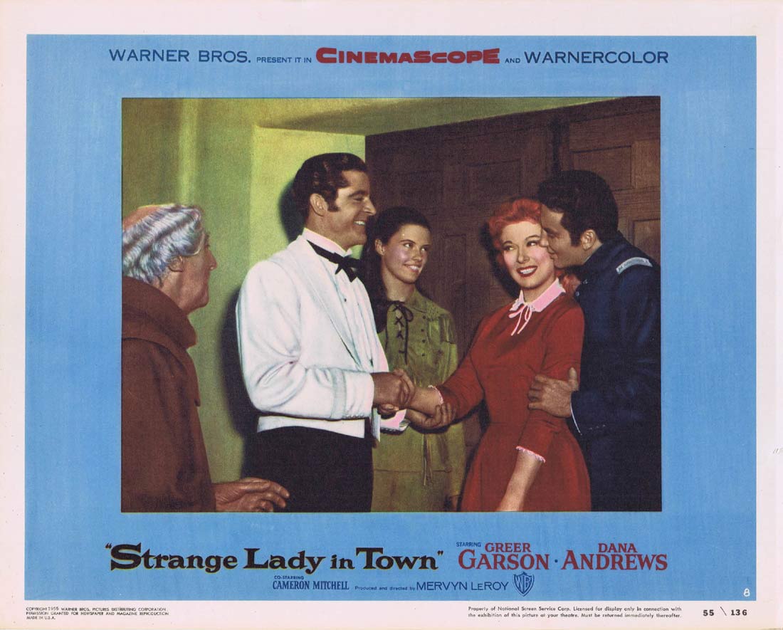 STRANGE LADY IN TOWN Original Lobby Card 8 Greer Garson Dana Andrews