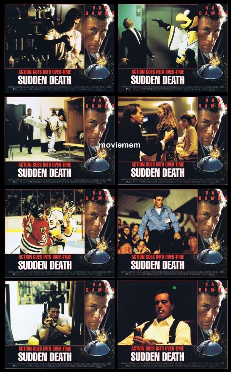 SUDDEN DEATH Original Lobby Card Set  Jean-Claude Van Damme Powers Boothe