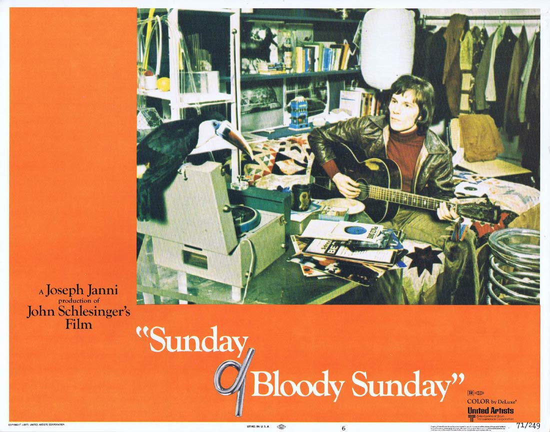 SUNDAY BLOODY SUNDAY Original Lobby Card 6 Peter Finch Glenda Jackson Murray Head