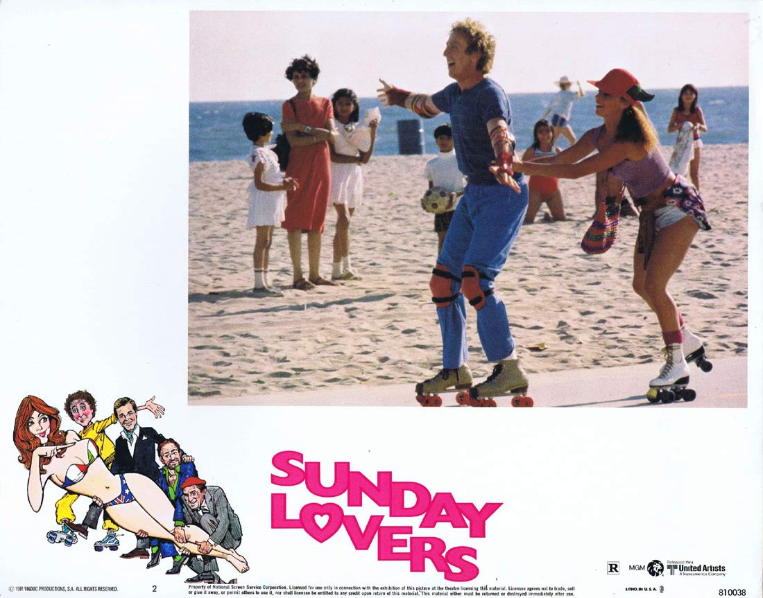 SUNDAY LOVERS Original Lobby Card 2 Roger Moore Lino Ventura
