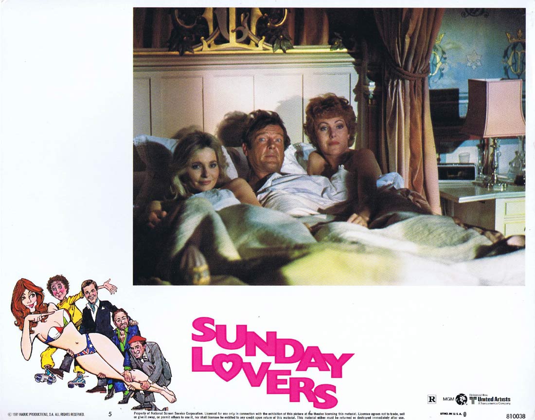 SUNDAY LOVERS Original Lobby Card 5 Roger Moore Lino Ventura