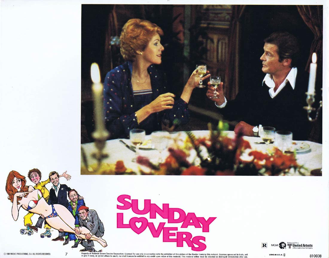 SUNDAY LOVERS Original Lobby Card 7 Roger Moore Lino Ventura
