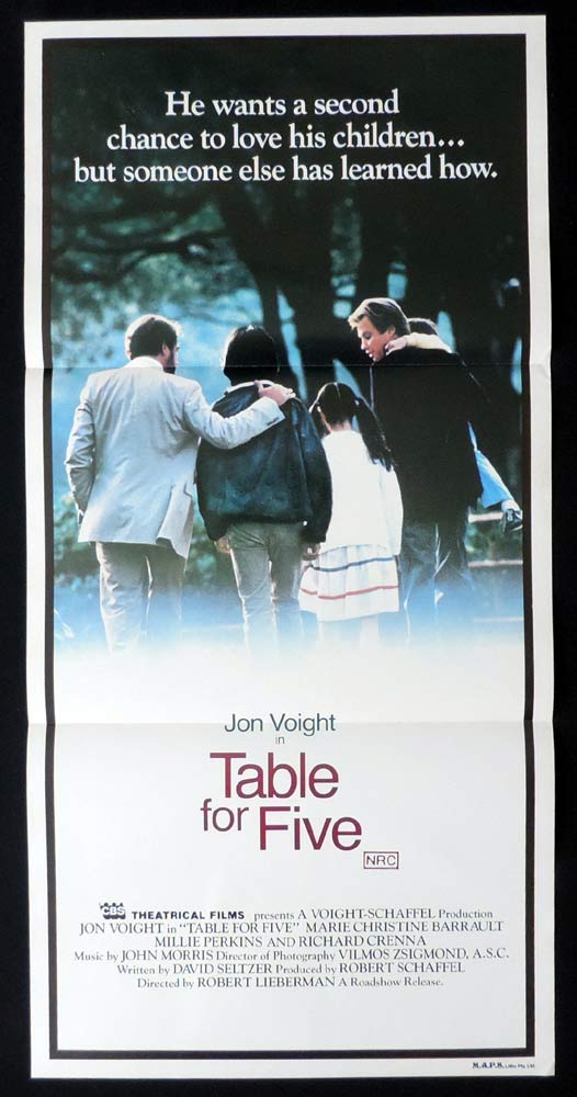 TABLE FOR FIVE Original Daybill Movie Poster Jon Voight Richard Crenna