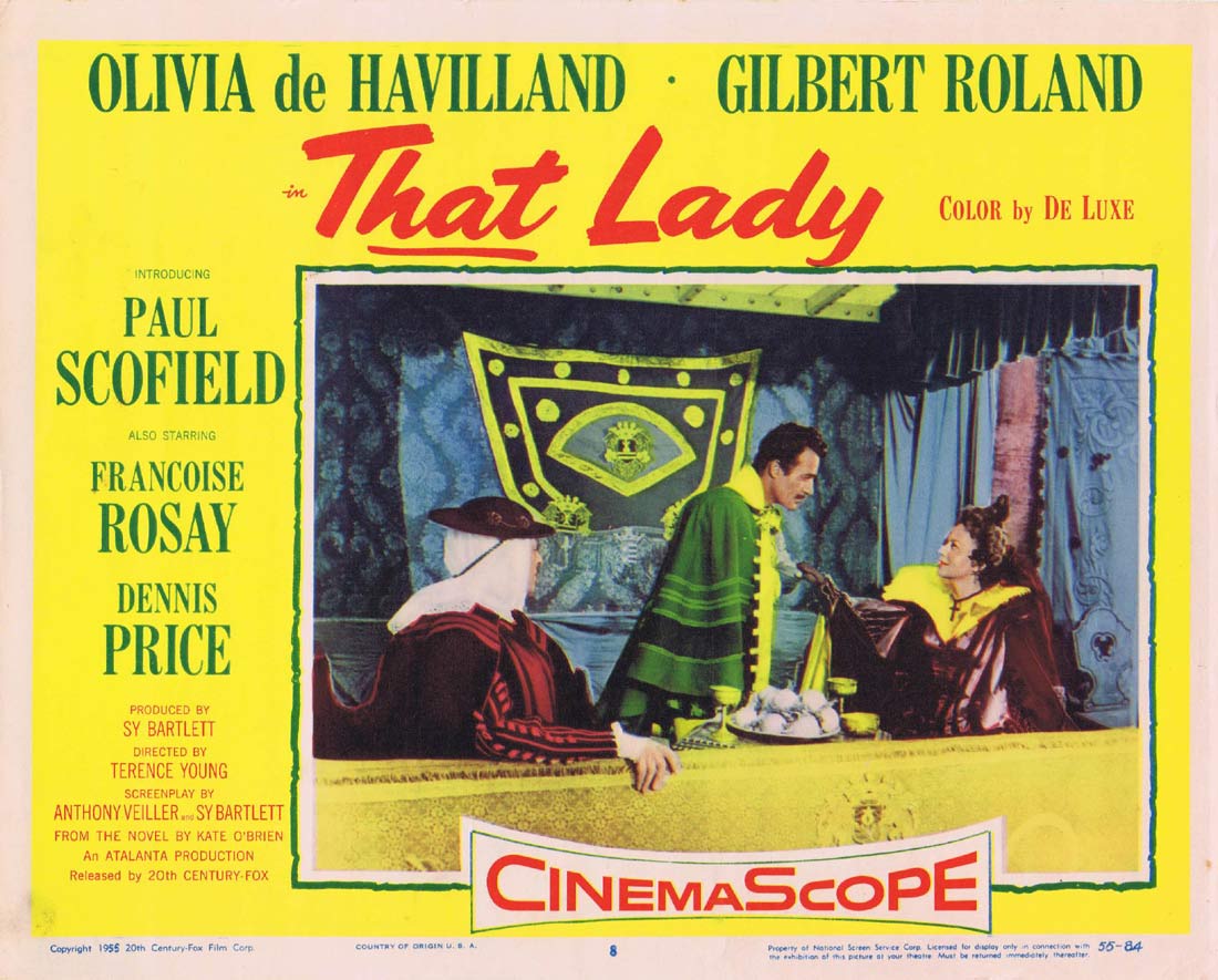 THAT LADY Original Lobby Card 8 Olivia de Havilland Gilbert Roland