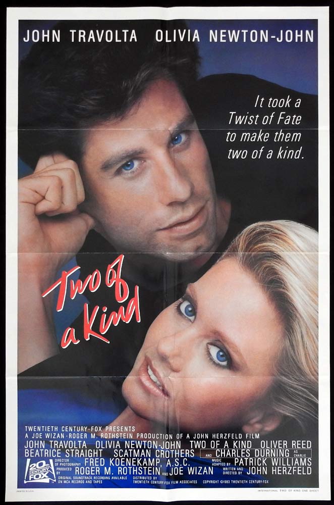 TWO OF A KIND Original US One sheet Movie Poster John Travolta Olivia Newton-John