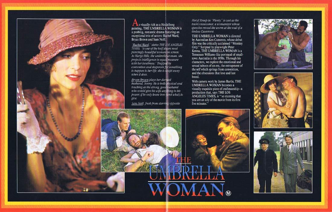 THE UMBRELLA WOMAN Original Movie Herald Sam Neill Bryan Brown Rachel Ward