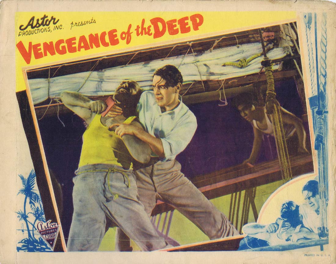 LOVERS AND LUGGERS Original Lobby Card 1 Vengeance of the Deep 1938 Ken G.Hall