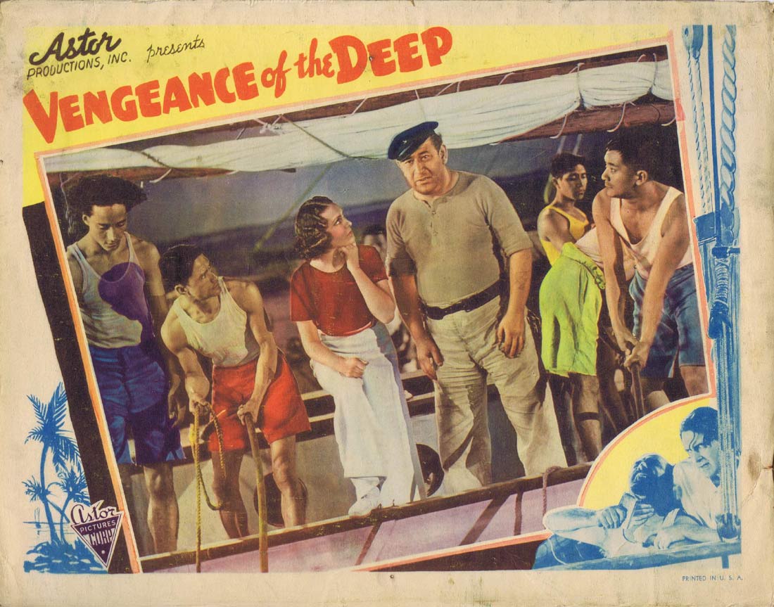 LOVERS AND LUGGERS Original Lobby Card 3 Vengeance of the Deep 1938 Ken G.Hall