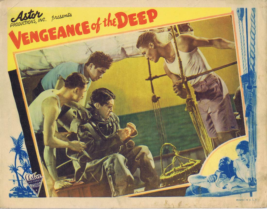 LOVERS AND LUGGERS Original Lobby Card 5 Vengeance of the Deep 1938 Ken G.Hall