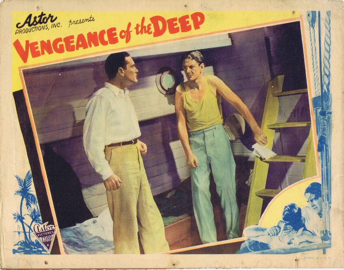 LOVERS AND LUGGERS Original Lobby Card 2 Vengeance of the Deep 1938 Ken G.Hall