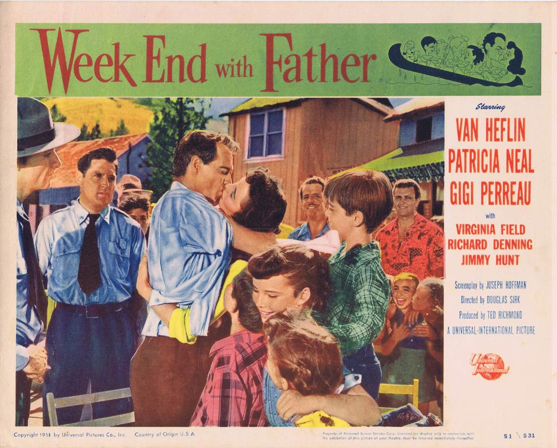 WEEKEND WITH FATHER Original Lobby Card Van Heflin Patricia Neal