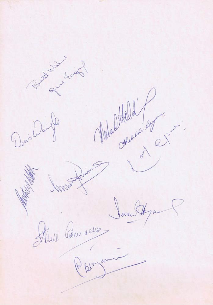 WEST INDIES Cricketers Autograph Qantas First Class Menu 1986