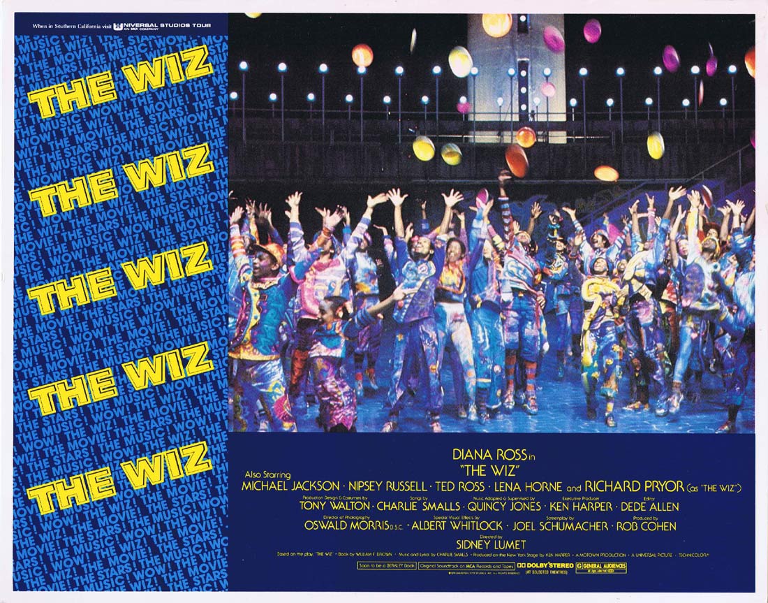 THE WIZ Original Lobby Card 2 Diana Ross Michael Jackson Wizard of Oz