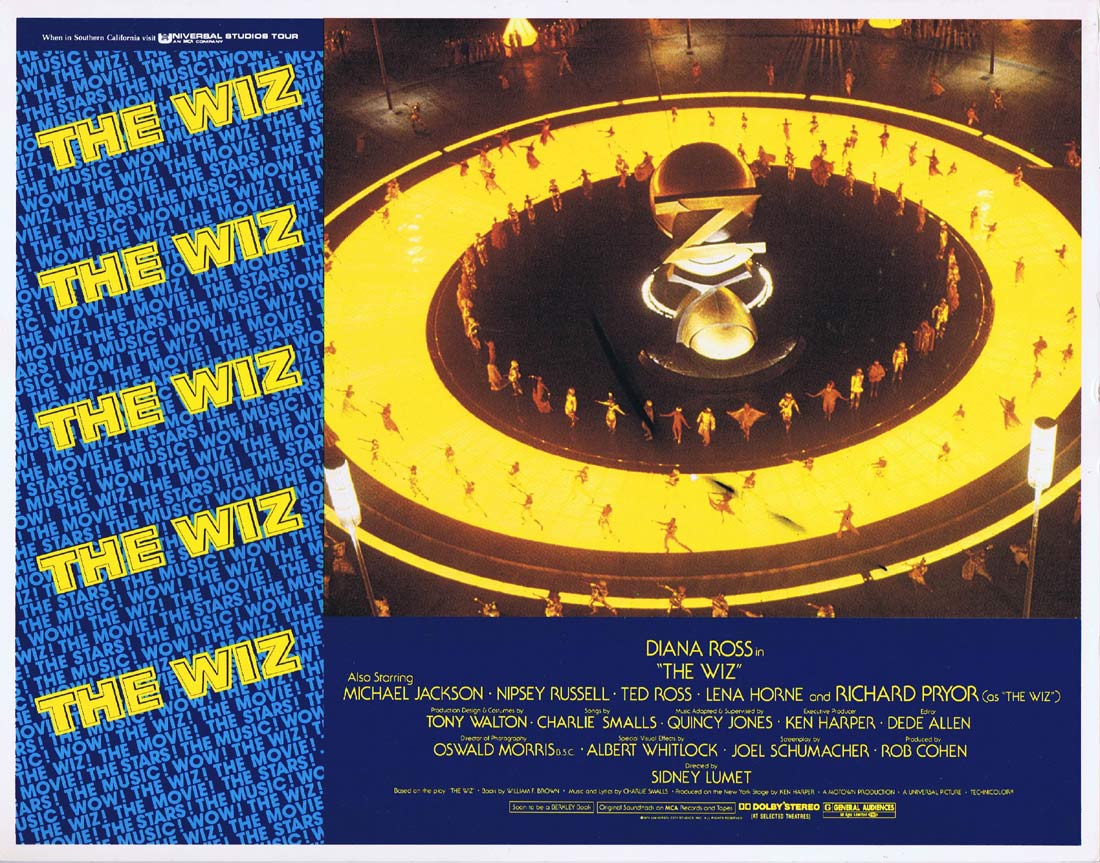 THE WIZ Original Lobby Card 3 Diana Ross Michael Jackson Wizard of Oz
