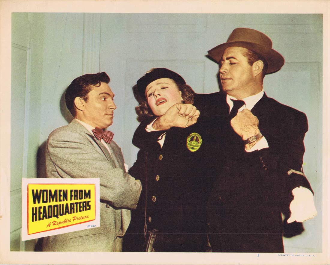 WOMEN FROM HEADQUARTERS Original Lobby Card 2 Virginia Huston Robert Rockwell