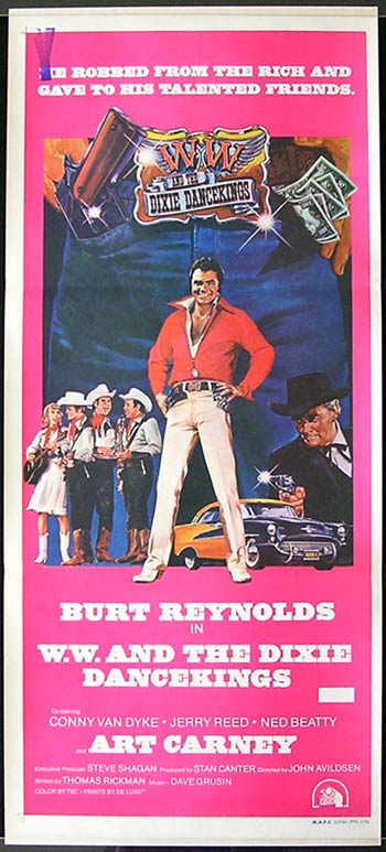 W.W. AND THE DIXIE DANCEKINGS Burt Reynolds Australian daybill Movie poster