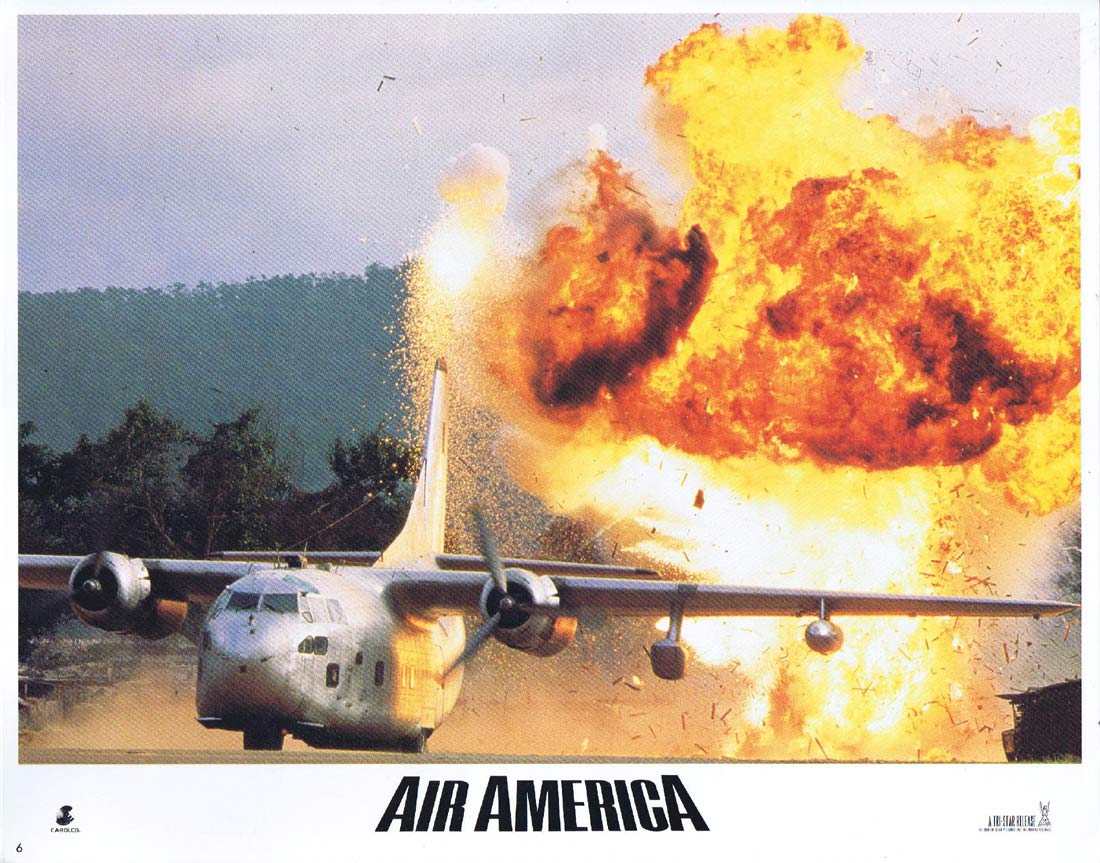 AIR AMERICA Original Lobby Card 6 Mel Gibson Robert Downey Jr