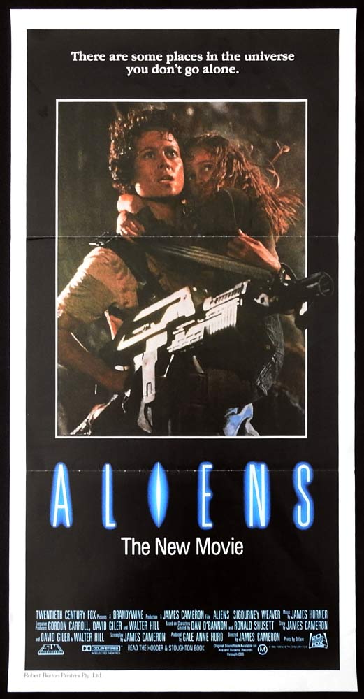 ALIENS Original Daybill Movie Poster Sigourney Weaver