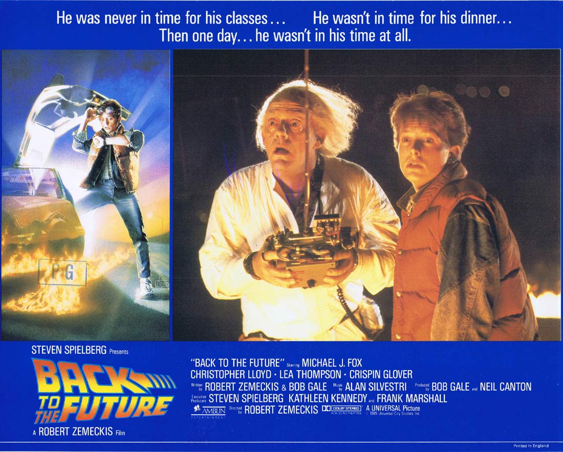 BACK TO THE FUTURE Original English Lobby Card 2 Michael J.Fox