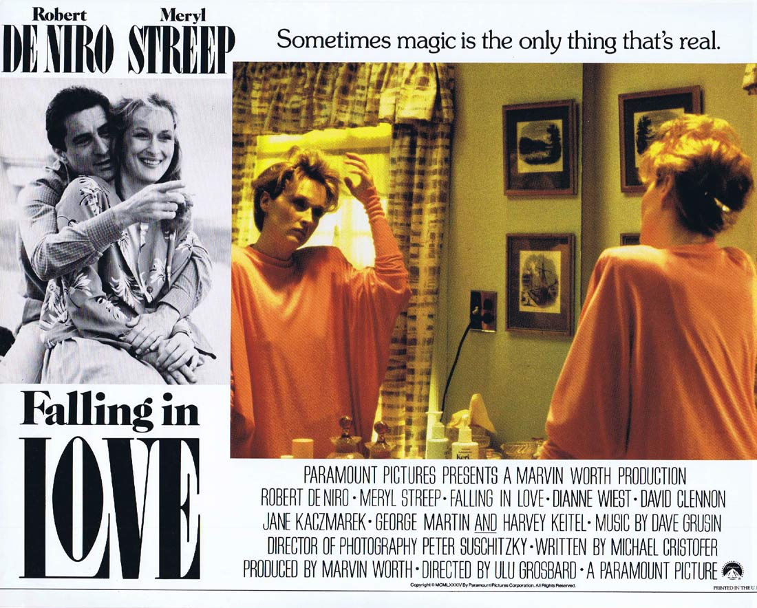 FALLING IN LOVE Original Lobby Card 2 Robert De Niro Meryl Streep
