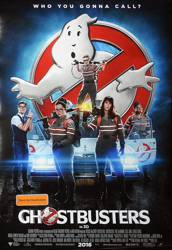 GHOSTBUSTERS 3D Original Double Sided One Sheet Movie poster Melissa McCarthy