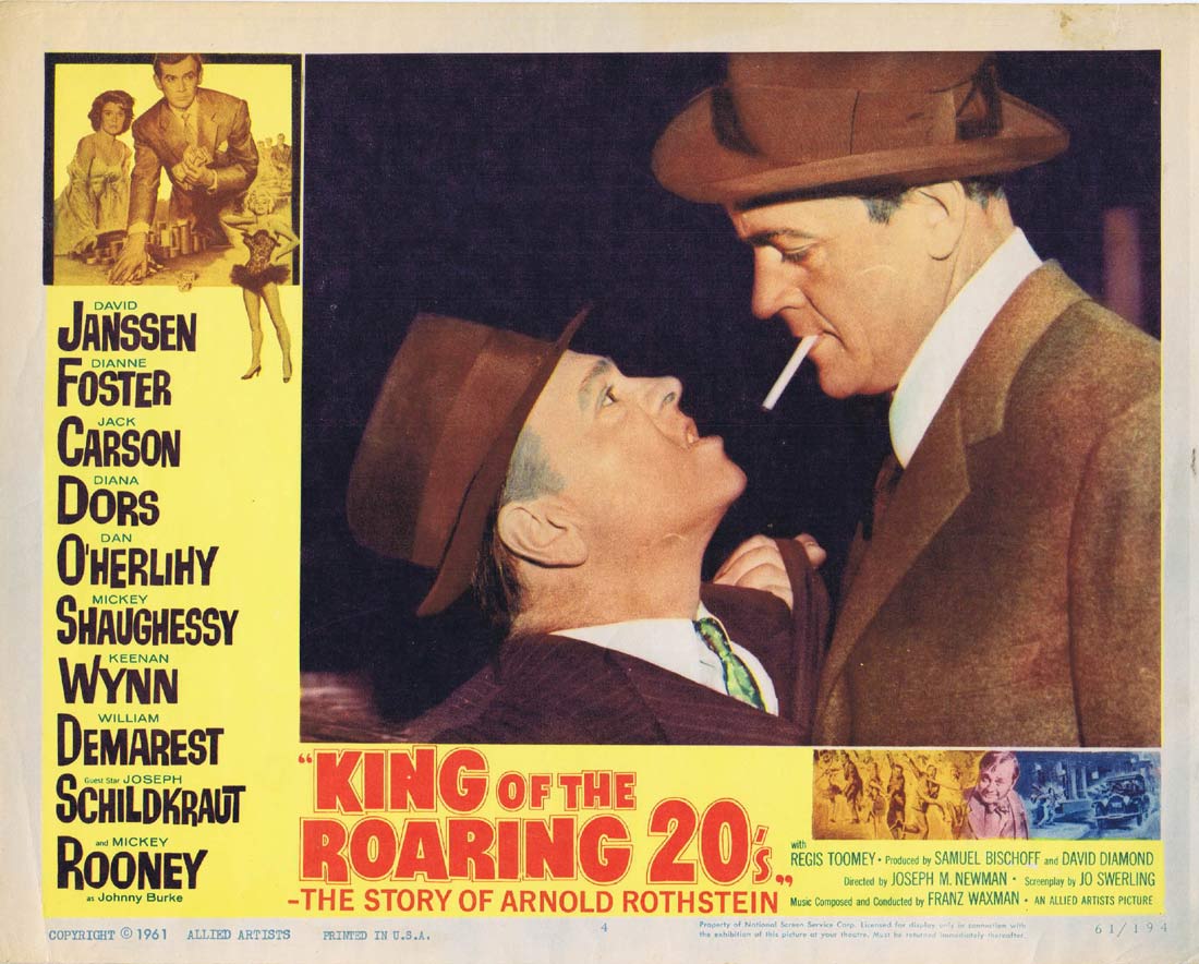 KING OF THE ROARING 20s Original Lobby Card 4 David Janssen Diana Dors