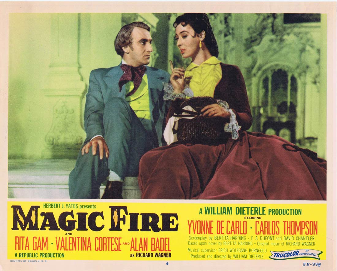 MAGIC FIRE Original Lobby Card 6 Alan Badel Yvonne De Carlo
