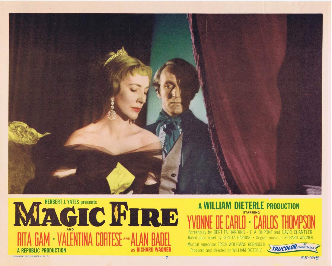 MAGIC FIRE Original Lobby Card 7 Alan Badel Yvonne De Carlo