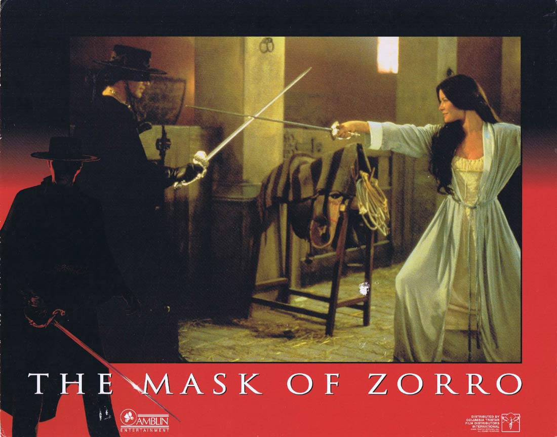 THE MASK OF ZORRO Original Lobby Card 3 Antonio Banderas Anthony Hopkins Catherine Zeta-Jones